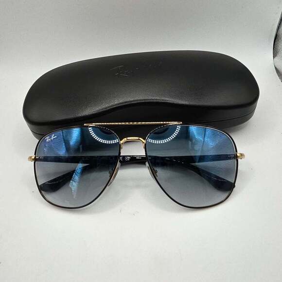 Ray-Ban Other - Ray-Ban RB3683 Sunglasses in Black On Gold and Blue